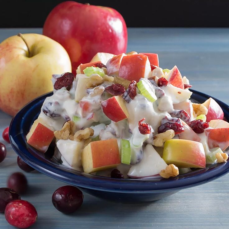 Ambrosia Fruit Salad with fresh and dried fruit