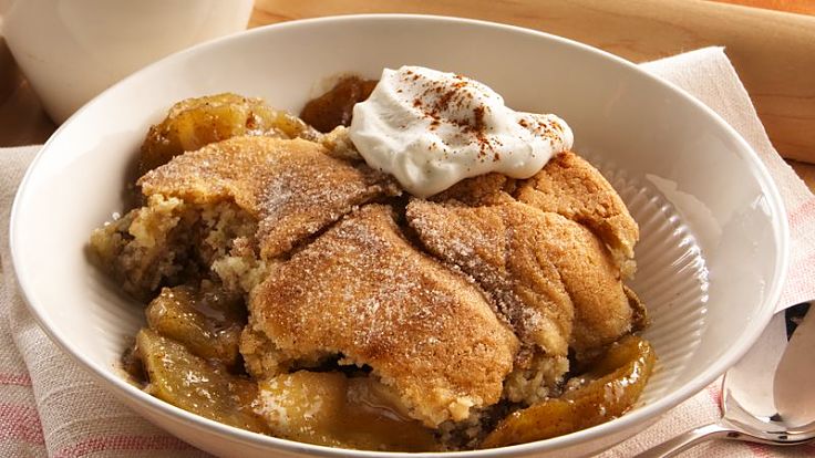 Homemade apple cobbler is so nice with fresh cream or ice cream. Learn how to make it here