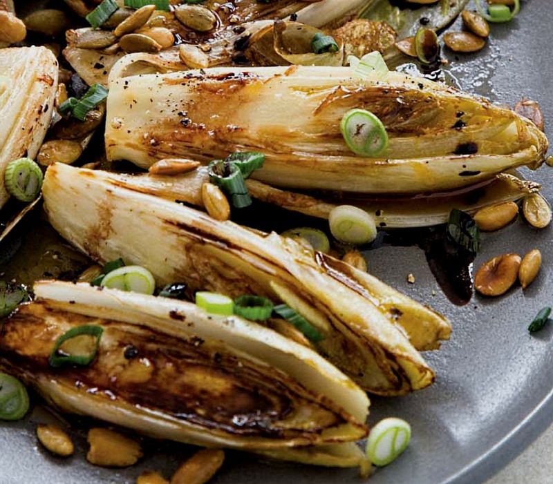 Braised and fried Belgian endive is easy to prepare and has a delicious taste and texture that the whole family will enjoy. Ideal as a healthy party food