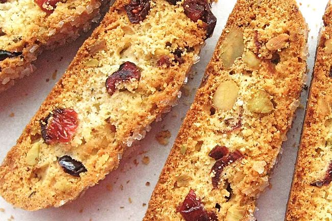 Cherry-Pistachio Biscotti Recipe - see how easy it is to make using this recipe