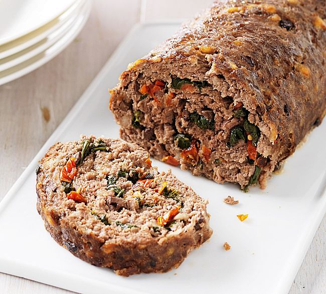 Rolled meatloaf with spinach and herbs - learn how to make it here