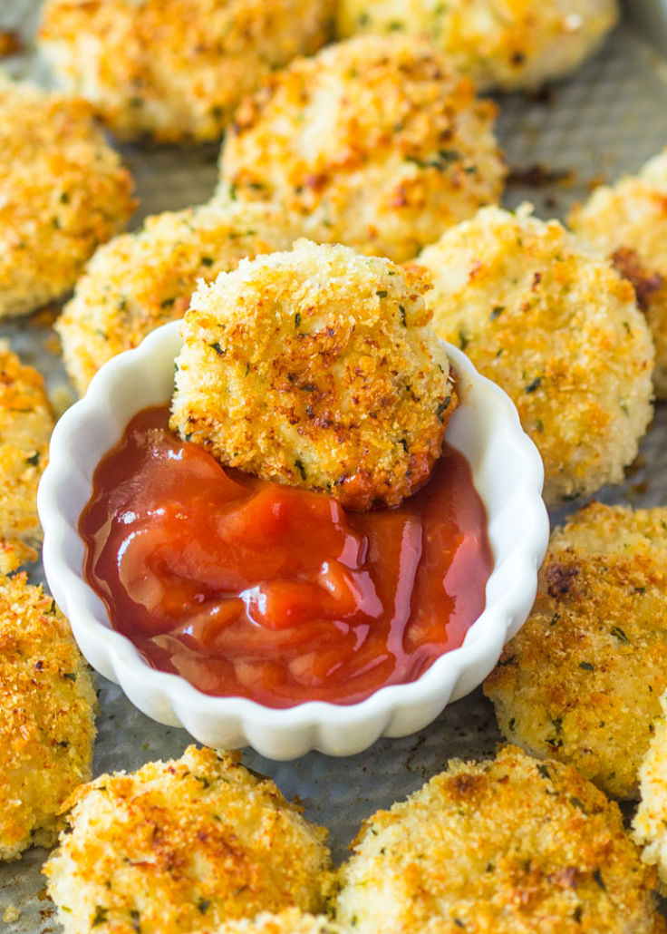Healthy Baked Parmesan Chicken Nuggets - see more recipes in this article