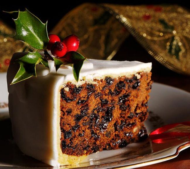 Many people love the rich icing on a Christmas cake