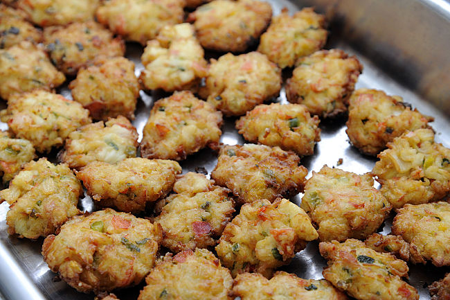 Small crab cakes are a delightful party or snack food