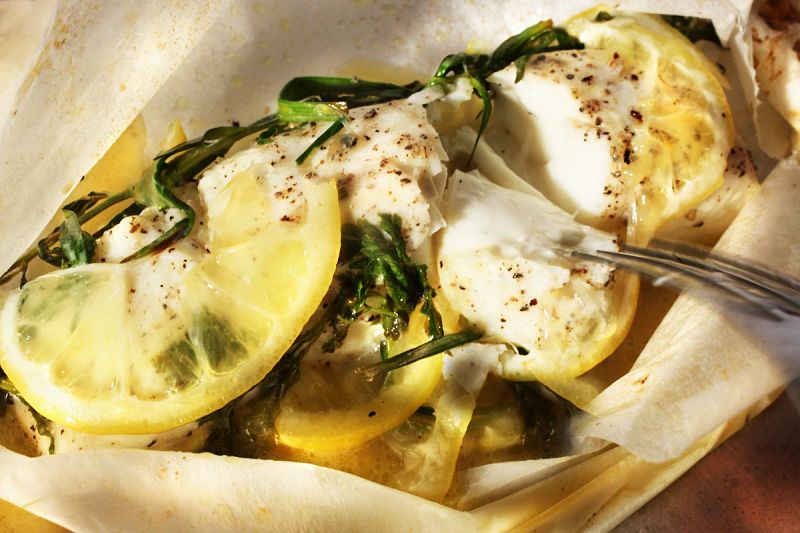 Fish cooked in parchment retains the delicate flavor and appeal of fresh fish 