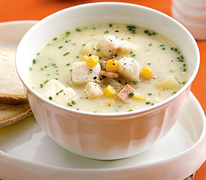 Hearty fish chowder