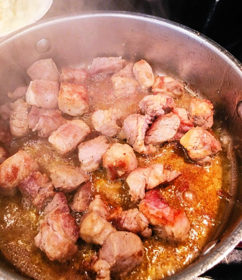 Carne Guisada with Pork instead of beef - delicious!. 