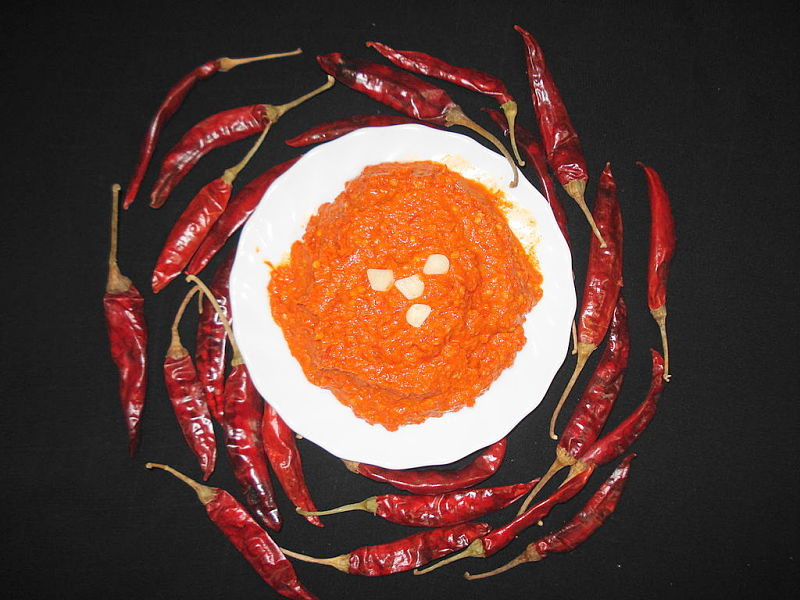 Spicy hot harissa is a fabulous sauce that adds intrigue and flavor to many dishes. It originated in Tunisia and is popular in Moroccan foods. It isl aso great for grilled and roasted meat and barbecues