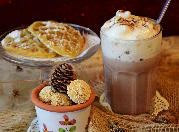 Hot chocolate is a lovely warm drink for a snack - see the great collection of recipes in this article