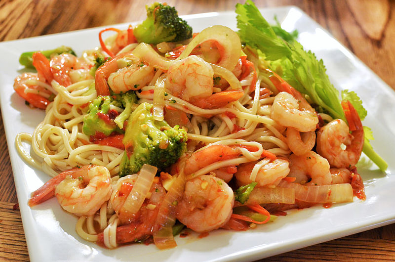 Stir-frying is a great way to prepare seafood dishes