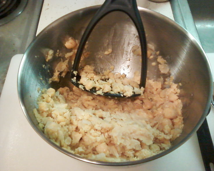 Preparing the Chick Peas