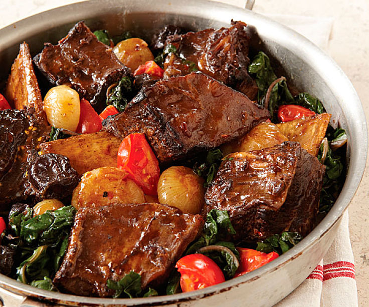 Sake braised Short Ribs cooked Korean Style with special spices - see the recipe in this article