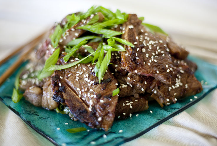 Herbs, sesame seeds and unique spice mix makes Korean style short ribs a special dish for the whole family
