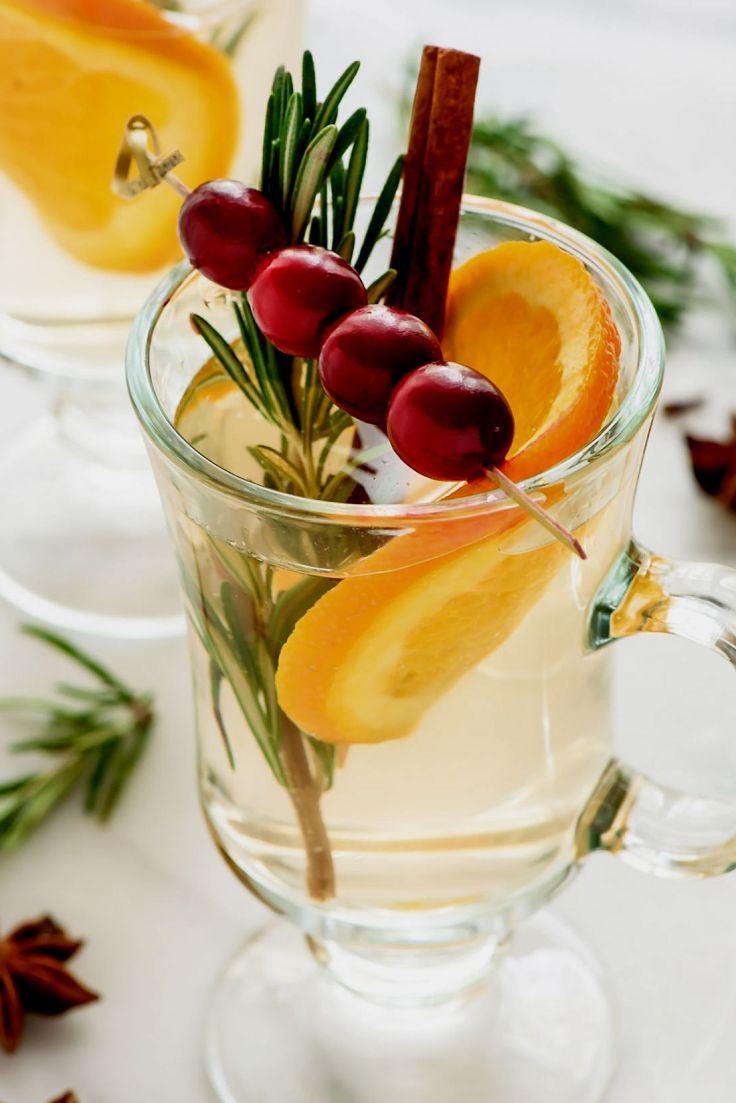 Use rosemary and other fresh herbs to enhance the taste of mulled white wine