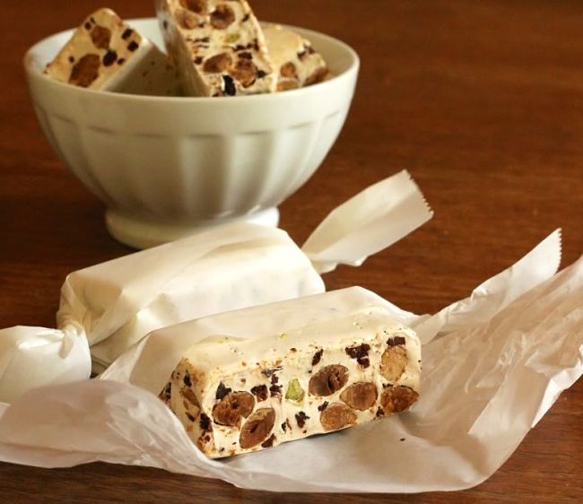 Homemade torrone and nougat makes an ideal gift for friends and family