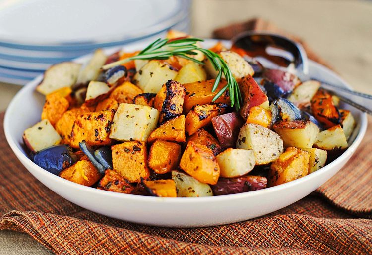 What a wonderful array of freshly roasted vegetables to add as a side dish for your meal. Delicious and full of color and texture