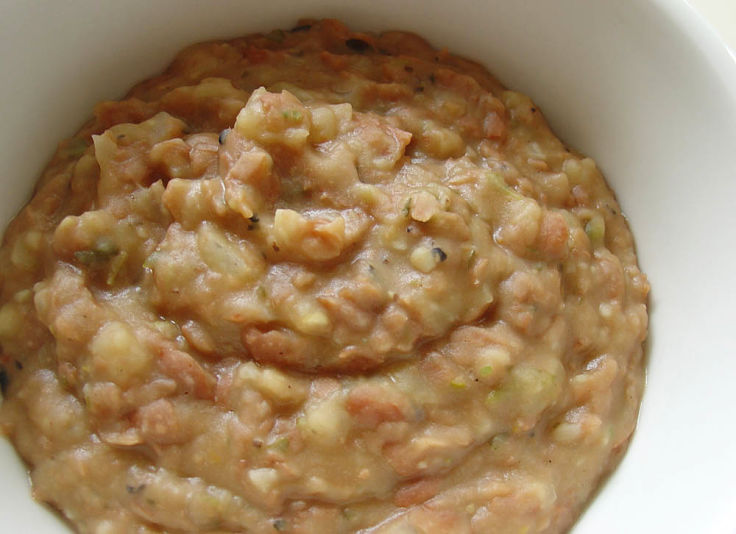 Pinto beans create creamy homemade refried beans, but you can use black beans as well