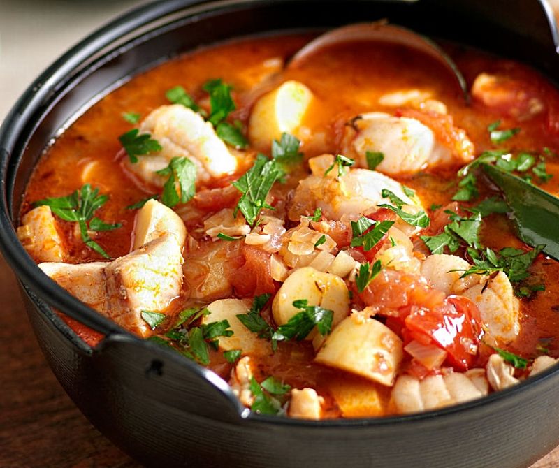 Catalan Fish Stew with Romesco Sauce
