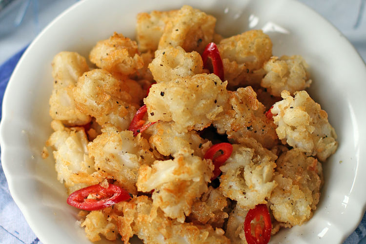 Salt and pepper fish has a delightful texture and is a delicious snack and appetiser
   for a party.