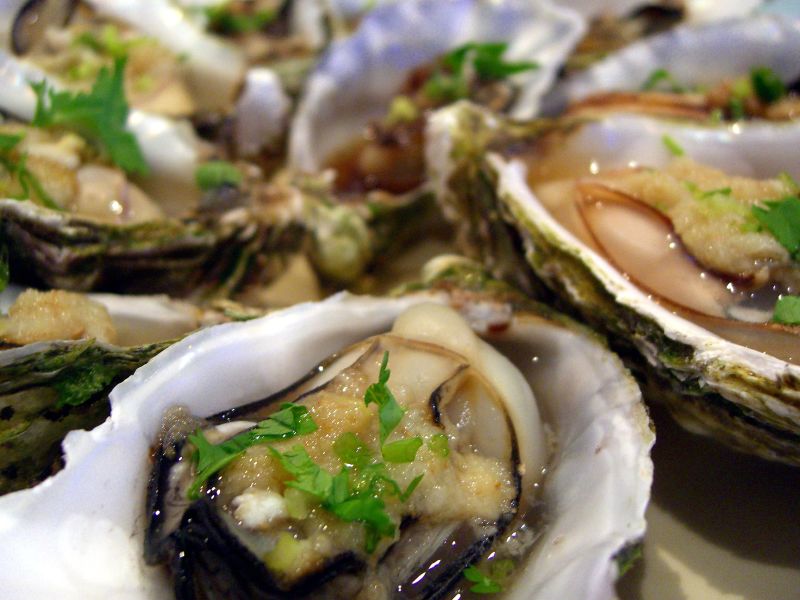 Grilled Oysters Recipes with Homemade Barbecue Sauce, Bacon, Cheese