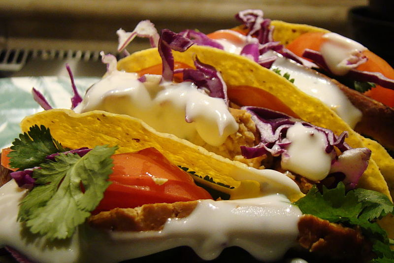 Vegan Tofu Tacos with Chipotle Lime Ranch Sauce