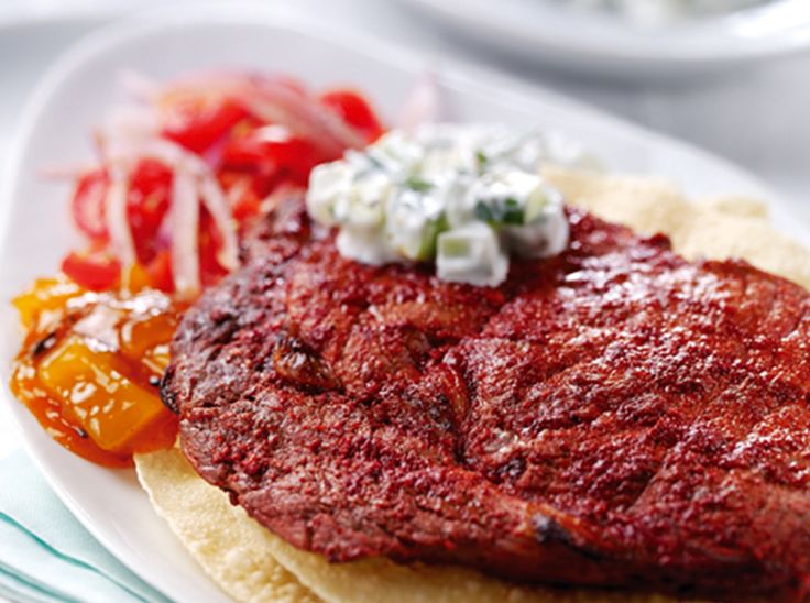 Barbecued Tandoori rib eye steak - so tender and delicious