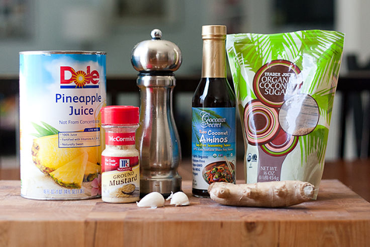 Ingredients for homemade teriyaki sauce