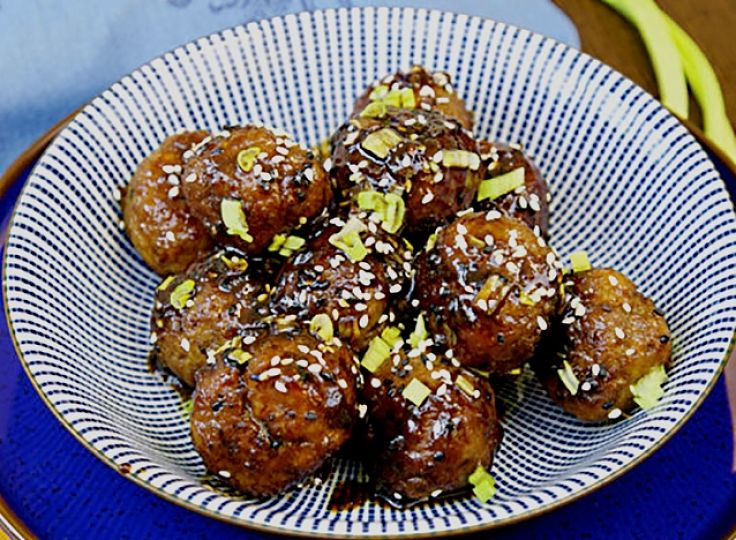 Meatballs with homemade Teriyaki sauce