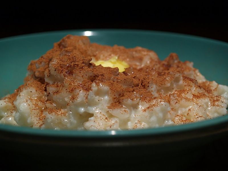 Baked rice custard is a delightful pudding that is quick and easy to make