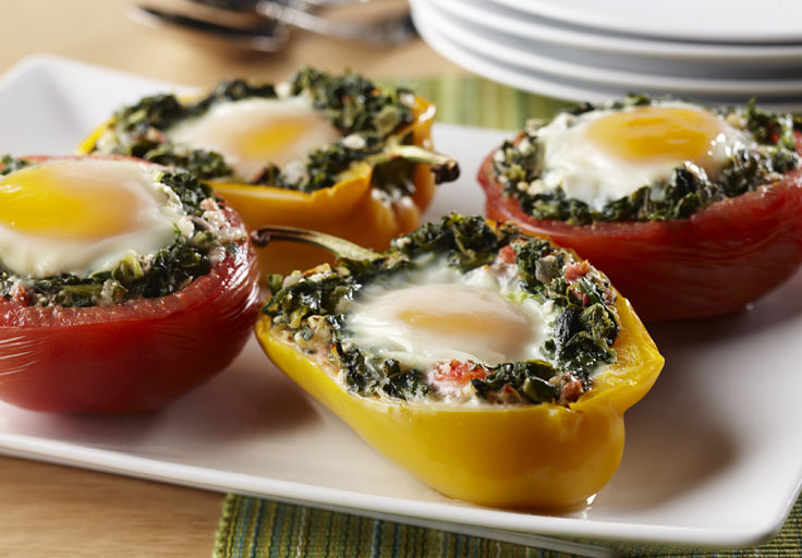 Egg stuffed tomatoes is a surprising treat - well worth a try