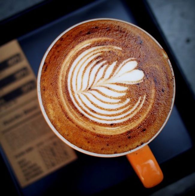 A beautiful example of Coffee Latte art